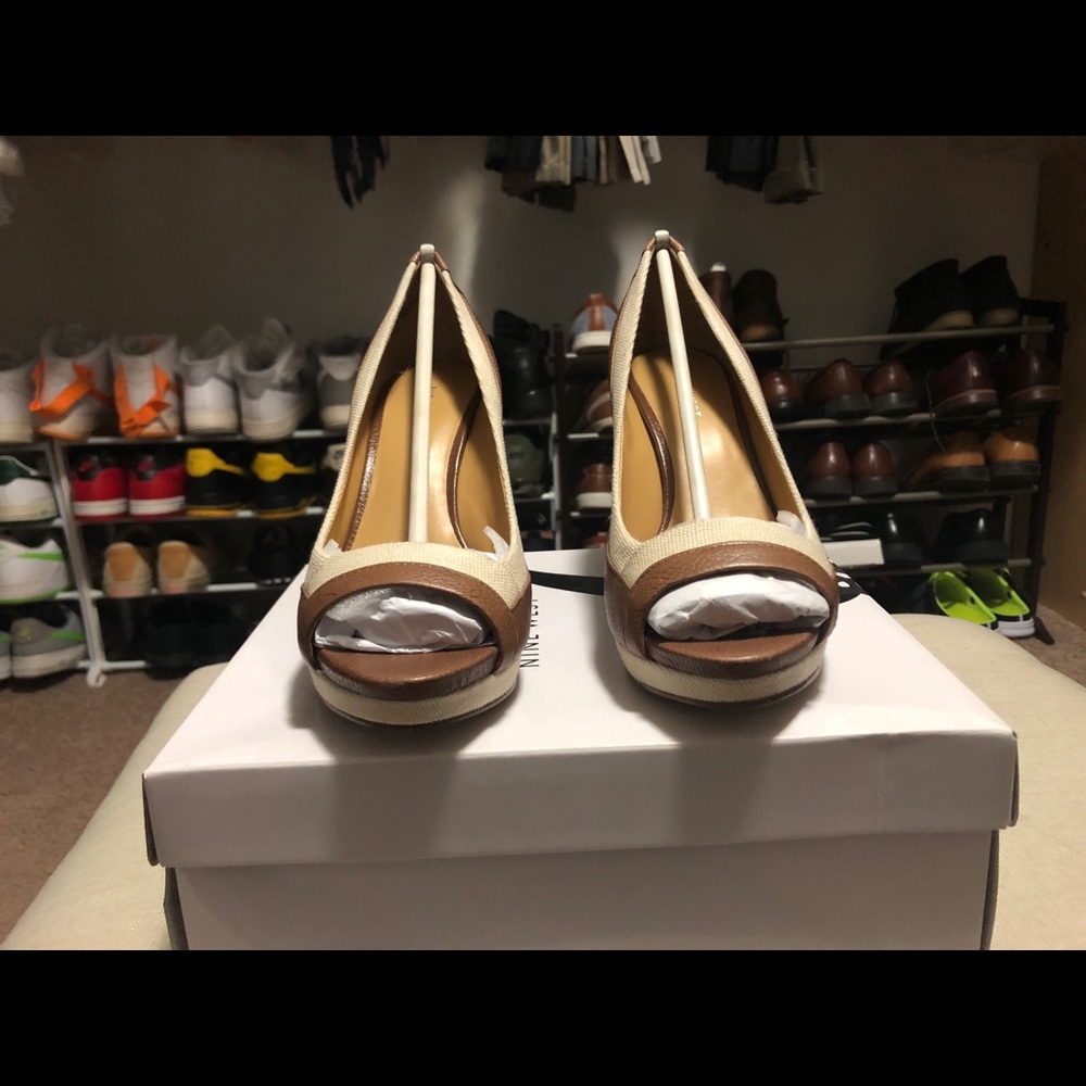 Nine West peep toe heels